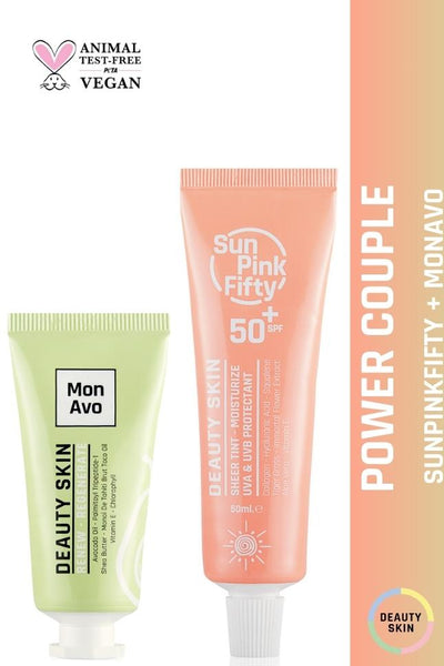 Power Couple - MonAvo & SunPinkFifty 50+ SPF - Deauty Skin