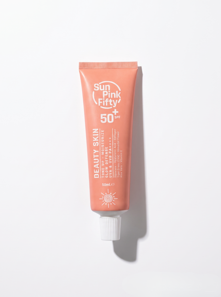 SunPinkFifty 50+ SPF Glow Tone Up Güneş Kremi - Deauty Skin